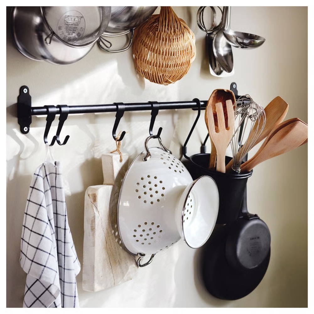 Brand new IKEA HULTARP kitchen rail organizer set